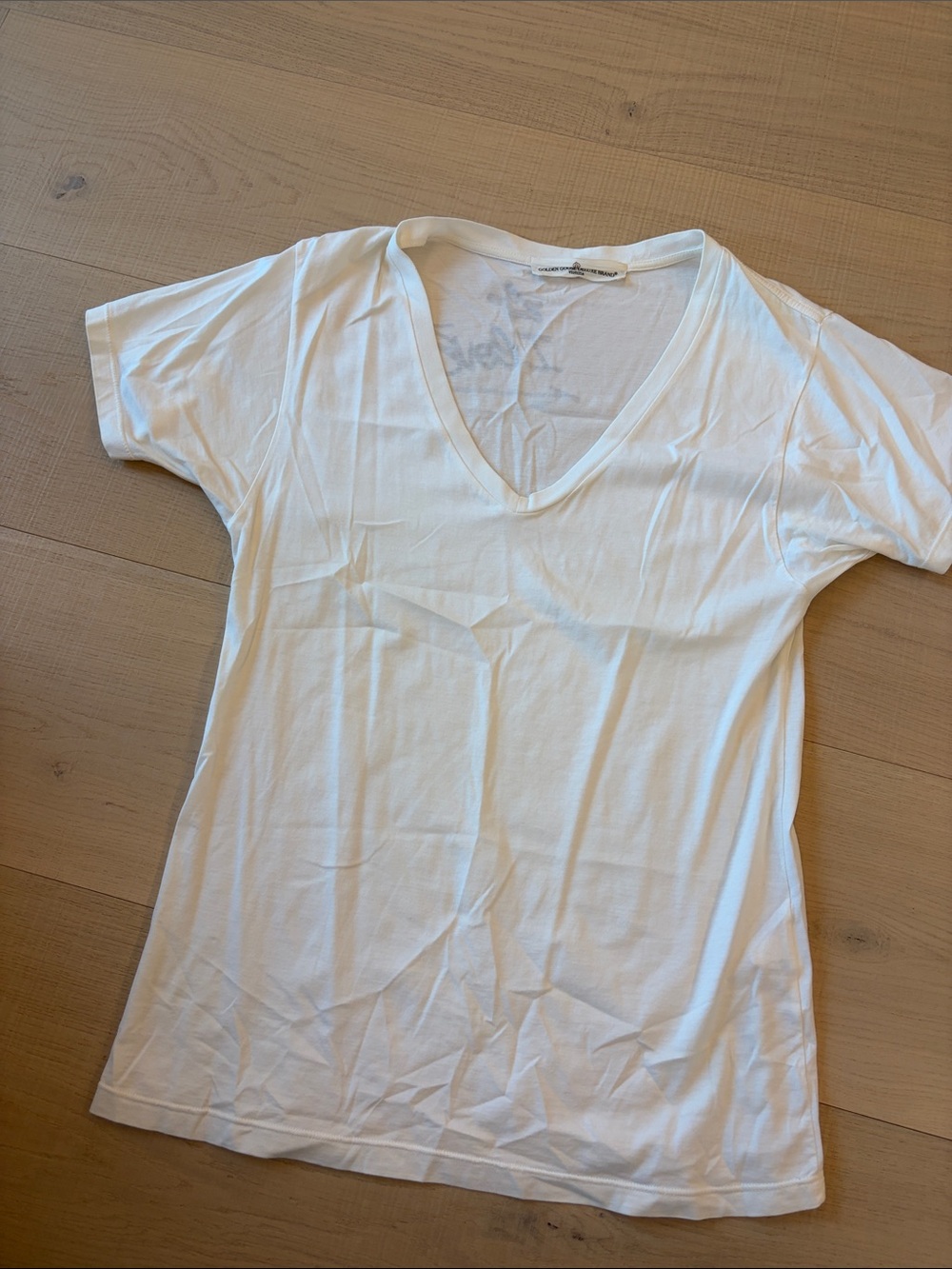 Golden Goose Classic White V-Neck Women's Tee